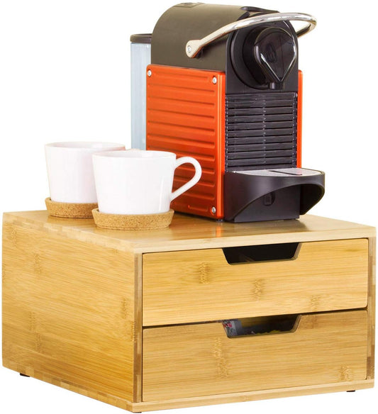 Kaffeekapsel Box | Aufbewahrungsbox | Schubladenbox Bambus | FRG82-N