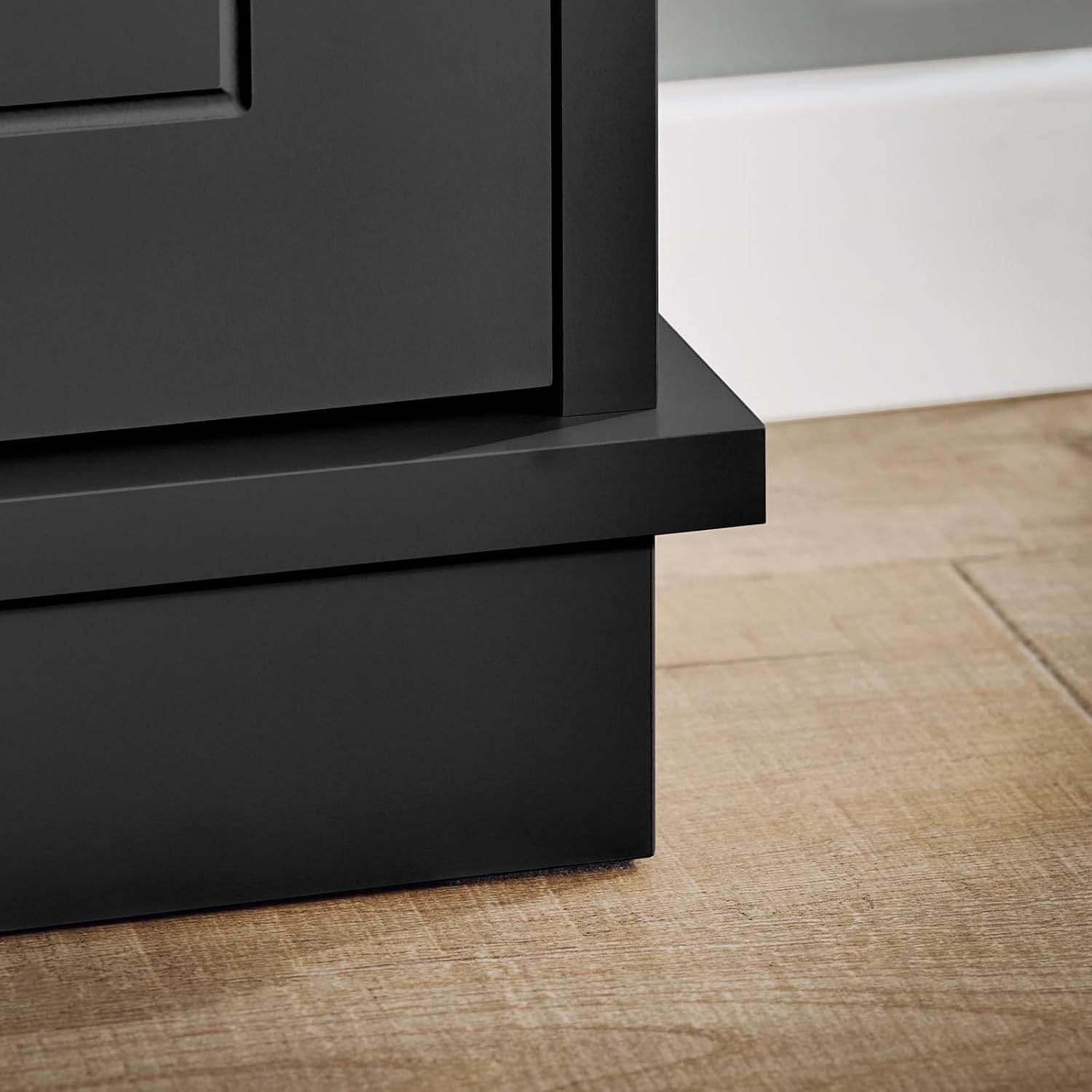 Schuhkipper | Schuhschrank mit 2 Klappen | Schuhkommode Schwarz - Palo24