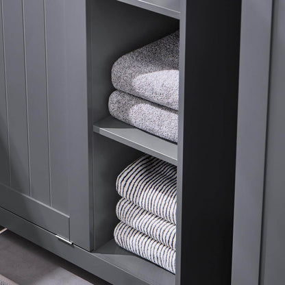 Wäscheschrank Mit Wäschesack | Wäschesammler | Wäschekorb | Dunkelgrau - Palo24