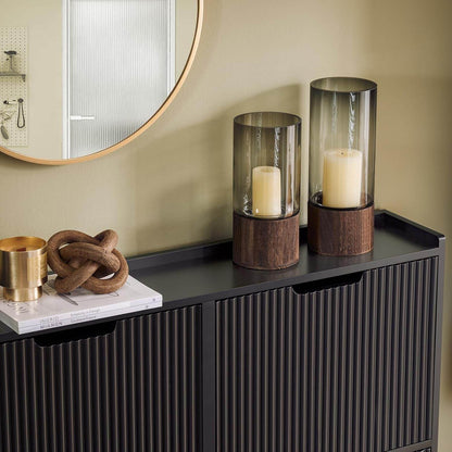 Schuhkipper mit 4 Klappen | Schuhschrank schmal | Schuhkommode Schwarz - Palo24