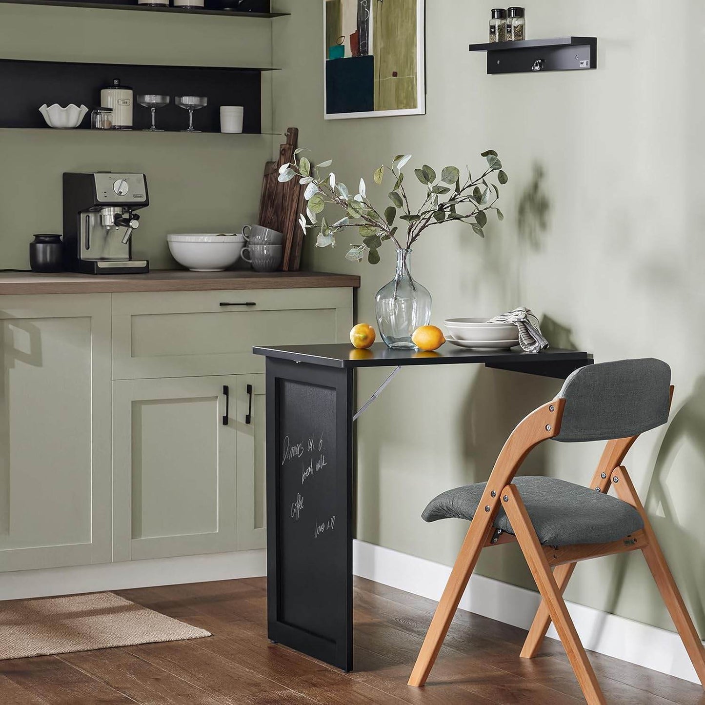 Wandtisch mit Tafel | Klapptisch | Esstisch | Memoboard | Hellgrau | FWT20-SCH - Palo24
