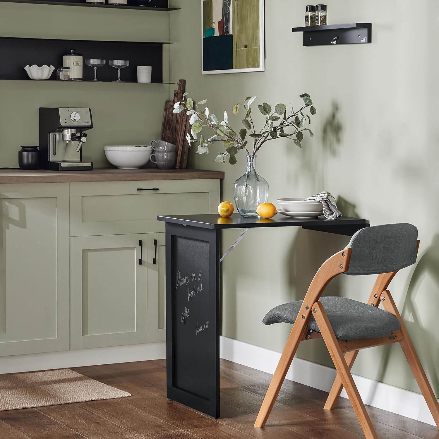 Wandtisch mit Tafel | Klapptisch | Esstisch | Memoboard | Hellgrau | FWT20-SCH - Palo24