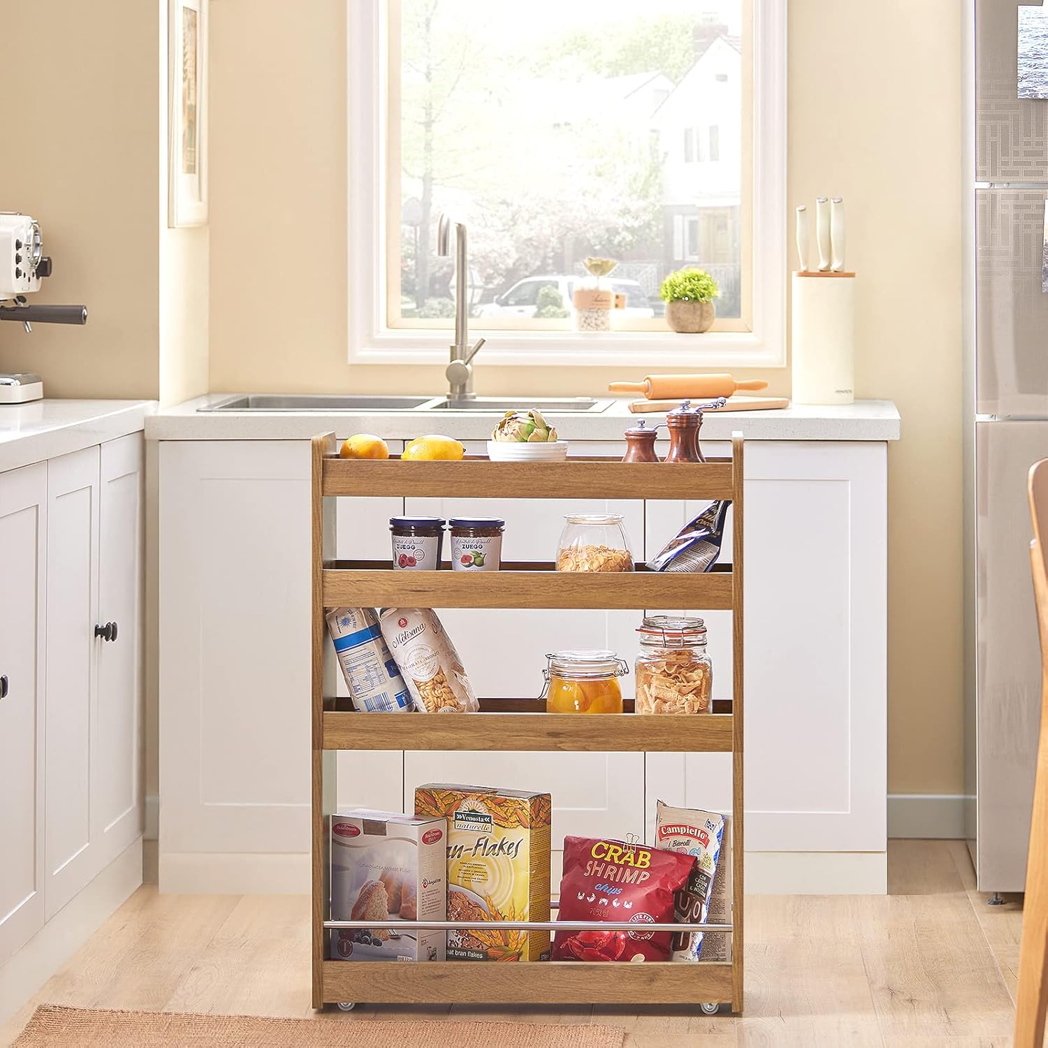 Nischenregal | Badrollwagen | Badezimmerregal | Küchenregal Vintage | NSR01-PF - Palo24