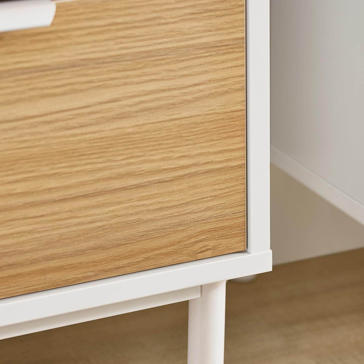 Schuhkipper mit 2 Klappen | Schuhschrank schmal | Schuhkommode | Weiss-Natur - Palo24