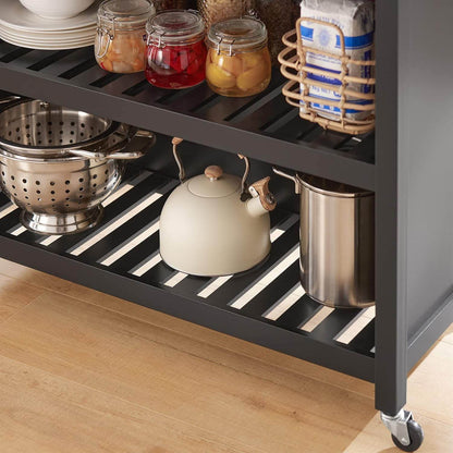 Kücheninsel | Küchenschrank | Küchenwagen | Schwarz-Natur - Palo24