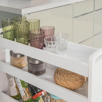 Nischenwagen 18cm breit | Badrollwagen | Küchenregal Weiss NSR01-W - Palo24