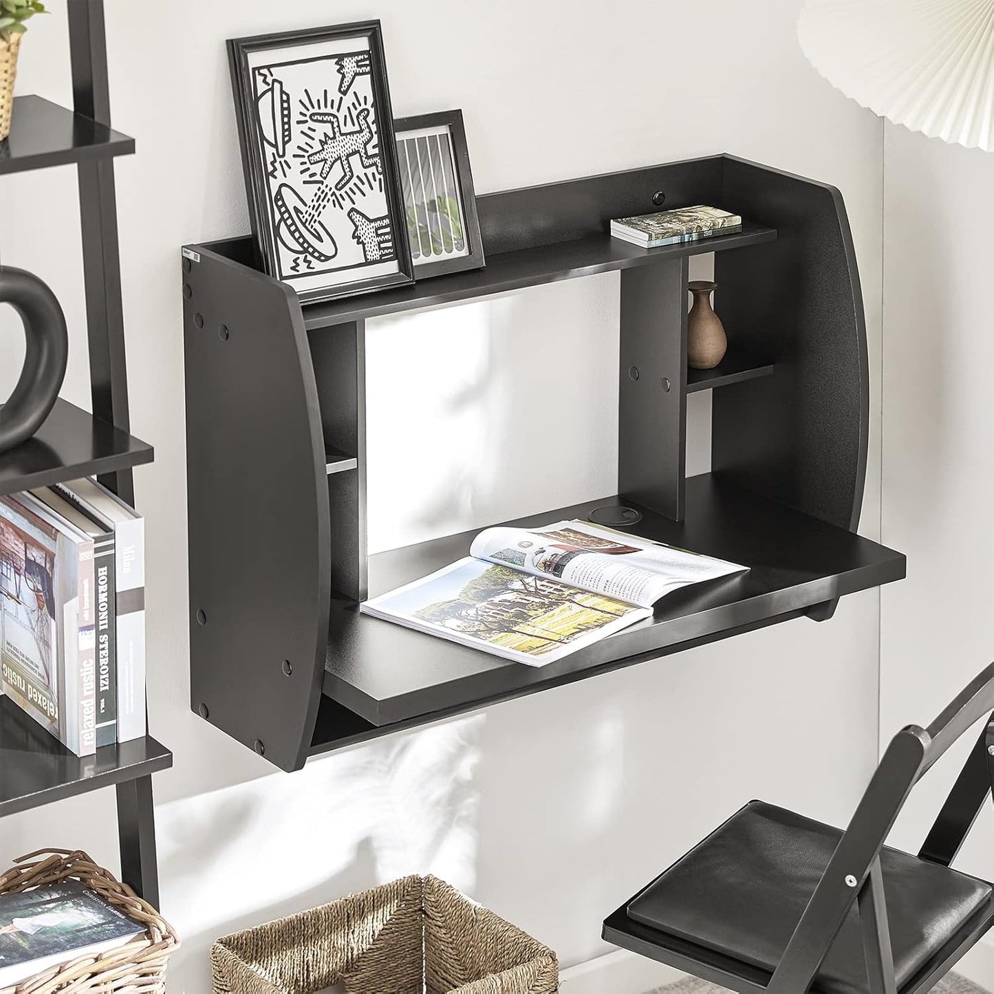 Wandtisch | Schreibtisch | Computertisch Schwarz | FWT18-SCH