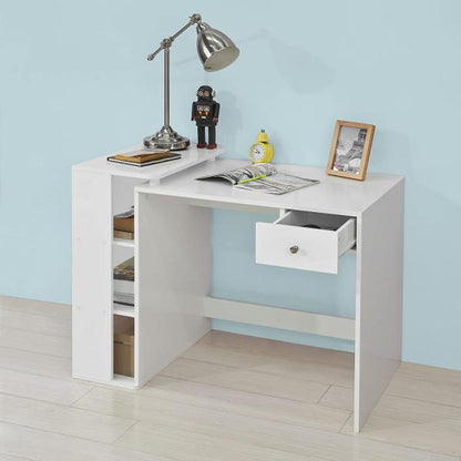 Schreibtisch Weiss | Bürotisch mit Regal | Computertisch