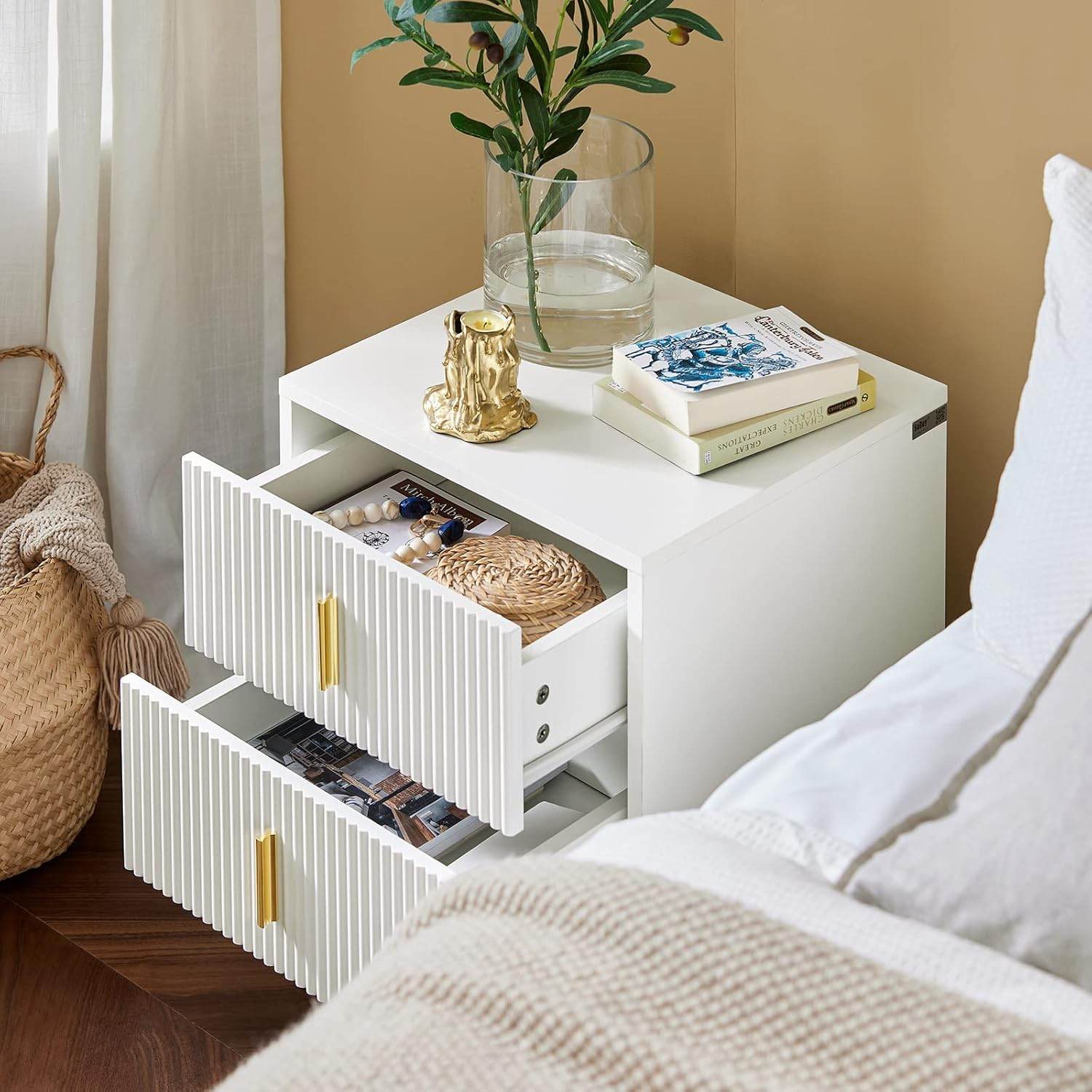 Nachttisch | Couchtisch | Sofatisch | Beistelltisch Weiss FBT115-W - Palo24