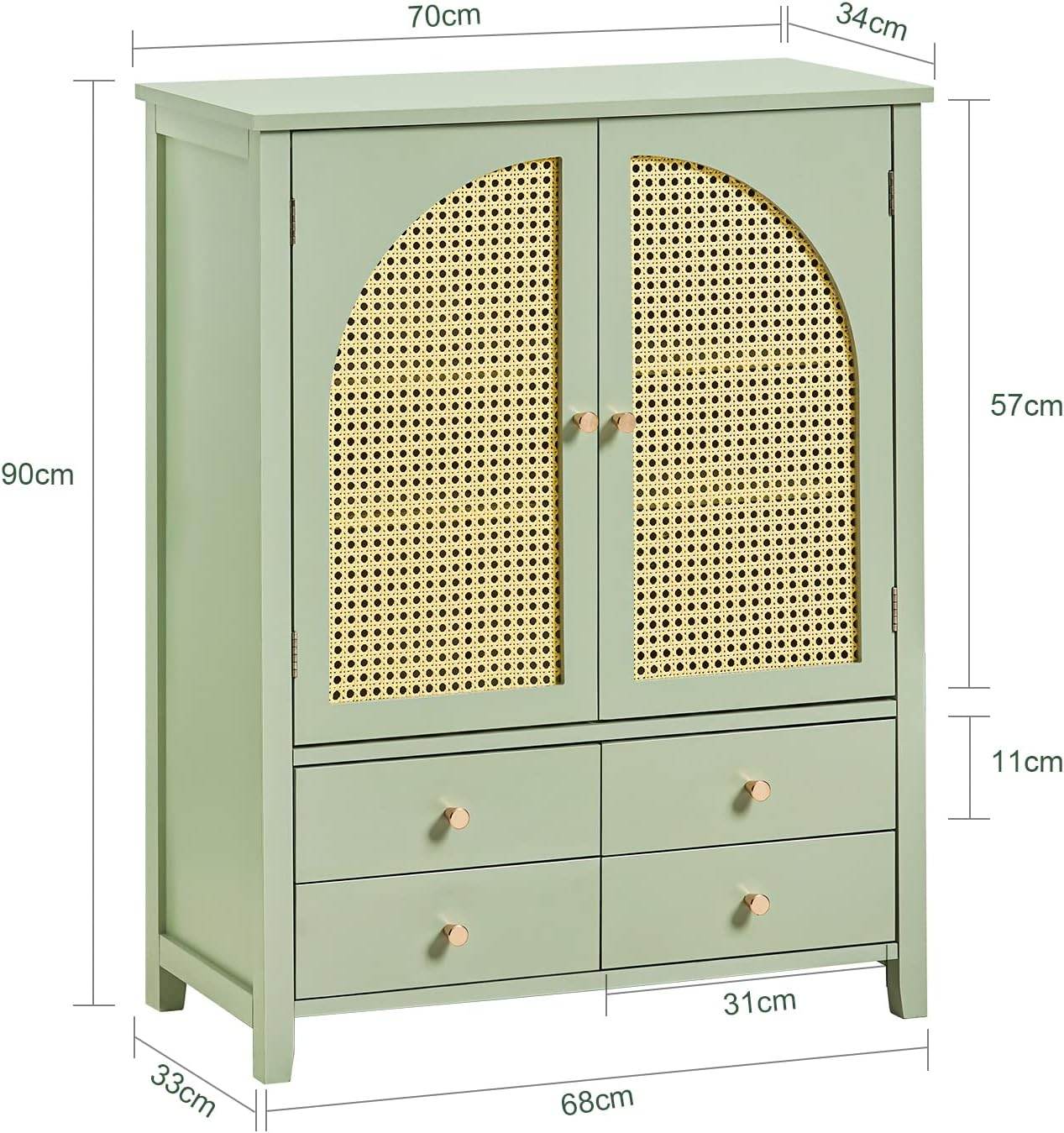 Schuhschrank | Sideboard | Flurschrank | Kommode | FSB72-GR - Palo24