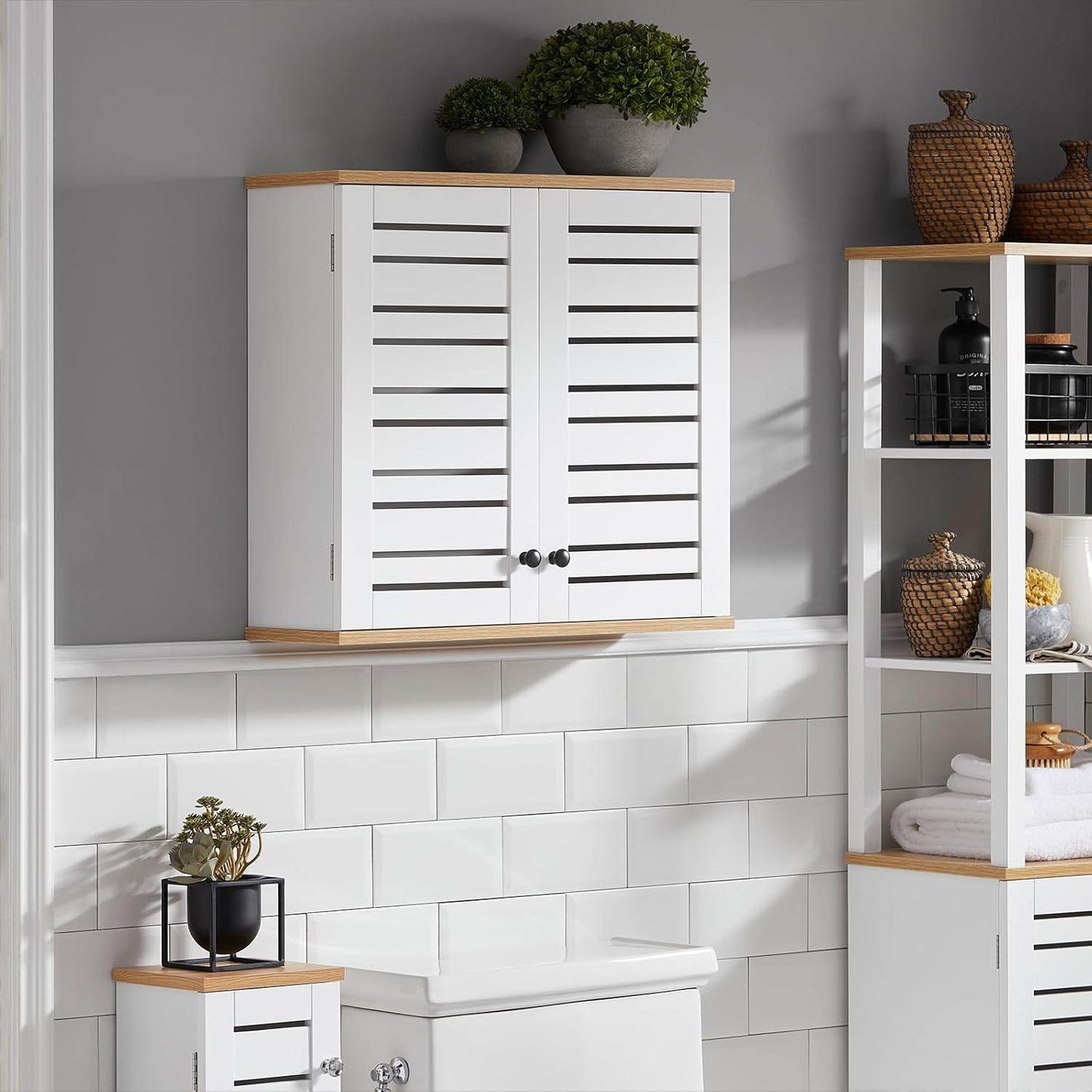 Wandschrank Bad | Hängeschrank | Badschrank Weiss BZR42-W - Palo24