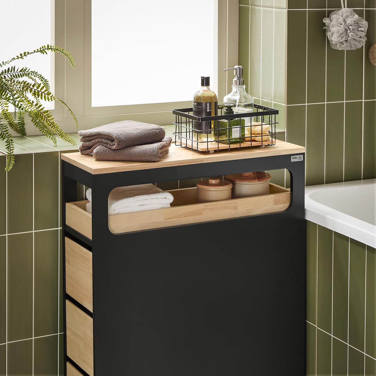 Nischenregal mit 3 Schubladen | Küchenregal schmales | Nischenwagen | BZR54-SCH - Palo24