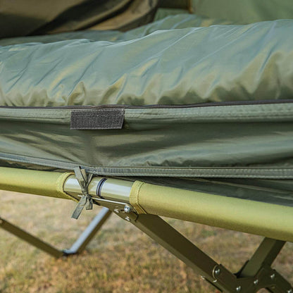 4in1-Zelt Für 2 Personen Wurfzelt Feldbett Mit Campingliege Grün - Palo24