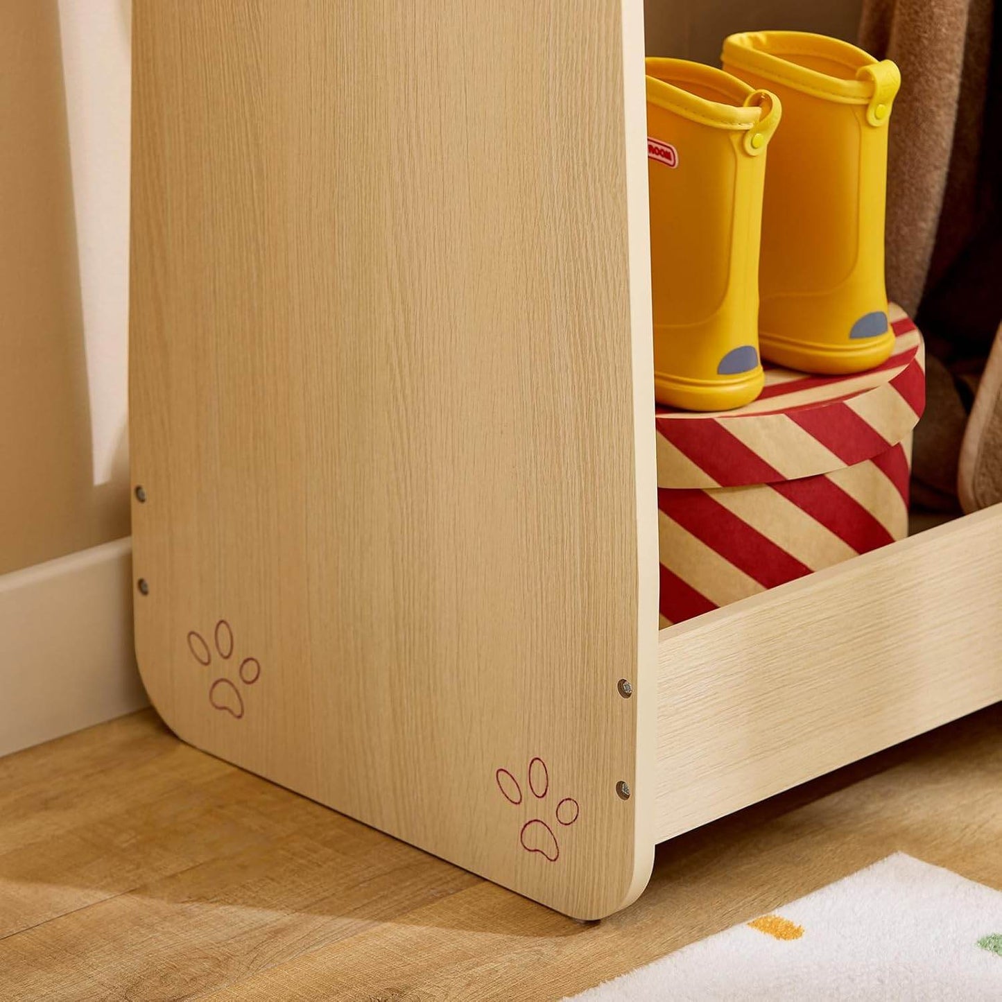 Kinderkleiderständer | Kleiderschrank Kinder | Kinderzimmer | Natur - Palo24