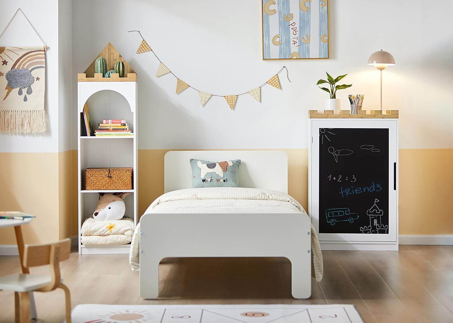 Kinderbücherregal | Aufbewahrungsregal Kinderzimmer | Weiss KMB42-W - Palo24