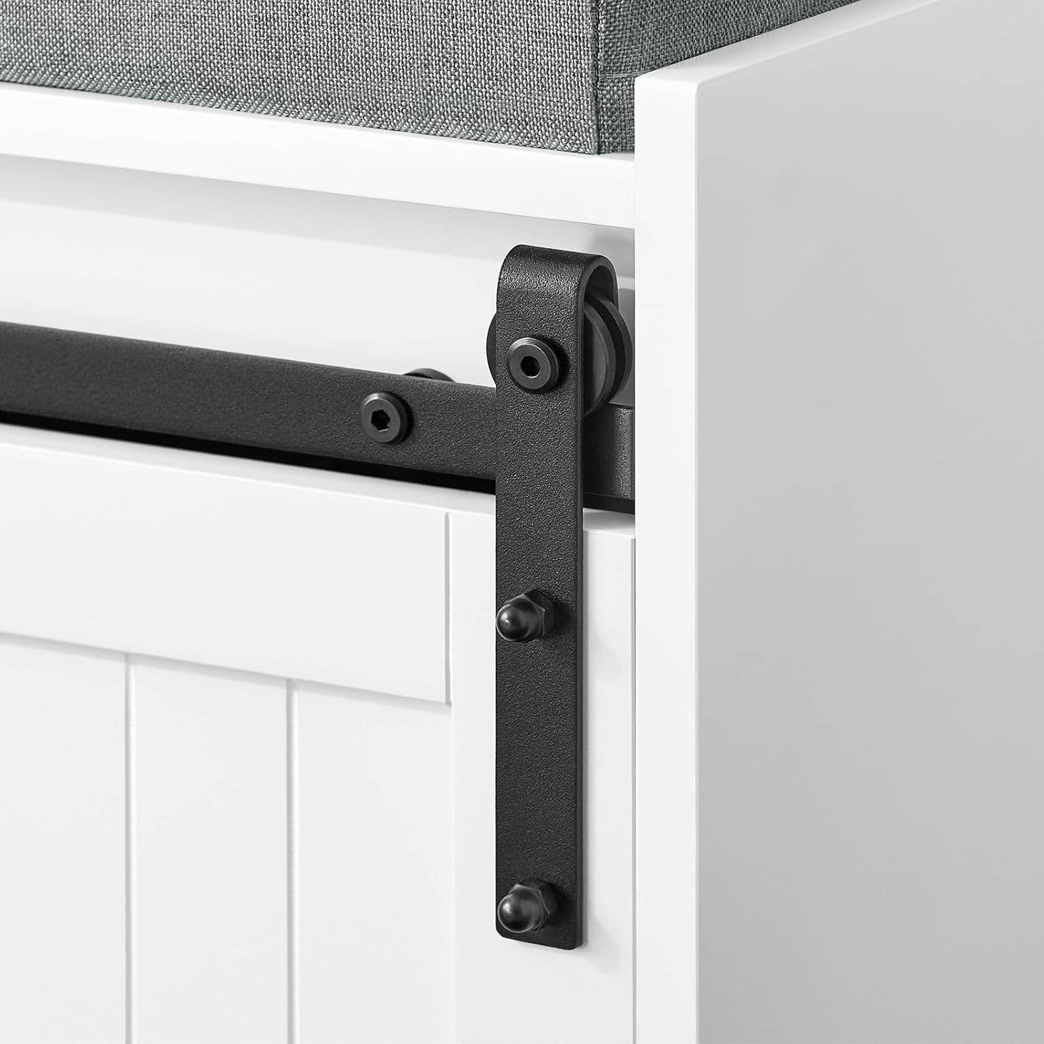 Schuhbank mit Sitzfläche | Sitzbank | Dielenbank | Schuhregal | Weiss - Palo24