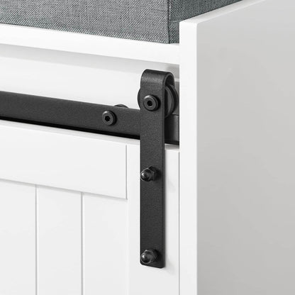 Schuhbank mit Sitzfläche | Sitzbank | Dielenbank | Schuhregal | Weiss - Palo24