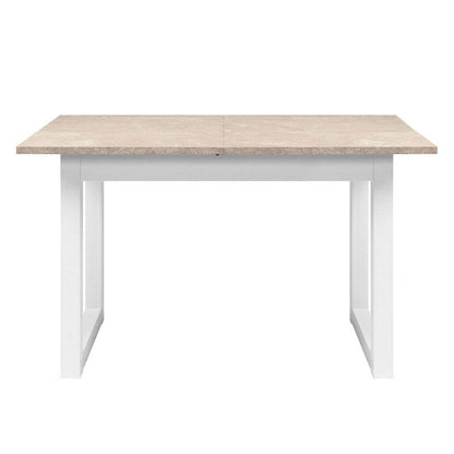 Esstisch ausziehbar 120x80 cm Sandstein Weiss - Palo24