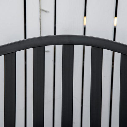 Gartenbank mit ausziehbarem Tisch Metall Schwarz - Palo24