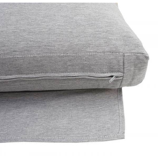 Garten-Garnitur HWC-H54, Garnitur Sitzgruppe Lounge-Set, Spun Poly Akazie Holz MVG Alu ~ hellbraun, Polster hellgrau - Palo24