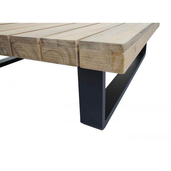 Garten-Garnitur HWC-H54, Garnitur Sitzgruppe Lounge-Set, Spun Poly Akazie Holz MVG Alu ~ hellbraun, Polster hellgrau - Palo24