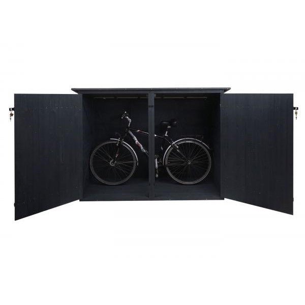 1er-Fahrradgarage HWC-H60, Fahrradbox Gerätehaus, abschließbar 152x184x98cm ~ anthrazit