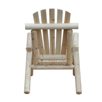 Adirondack Gartenstuhl Gartensessel Holzstuhl Hochlehner mit Armlehne Tannenholz Natur - Palo24