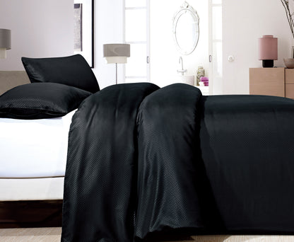 Bettbezug Satin Point Schwarz 240 x 220 cm