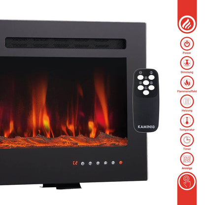 KAMINIO 3-in-1 Elektrokamin MARLON mit Heizung, 3D-Flammeneffekt - 36 Zoll - Palo24