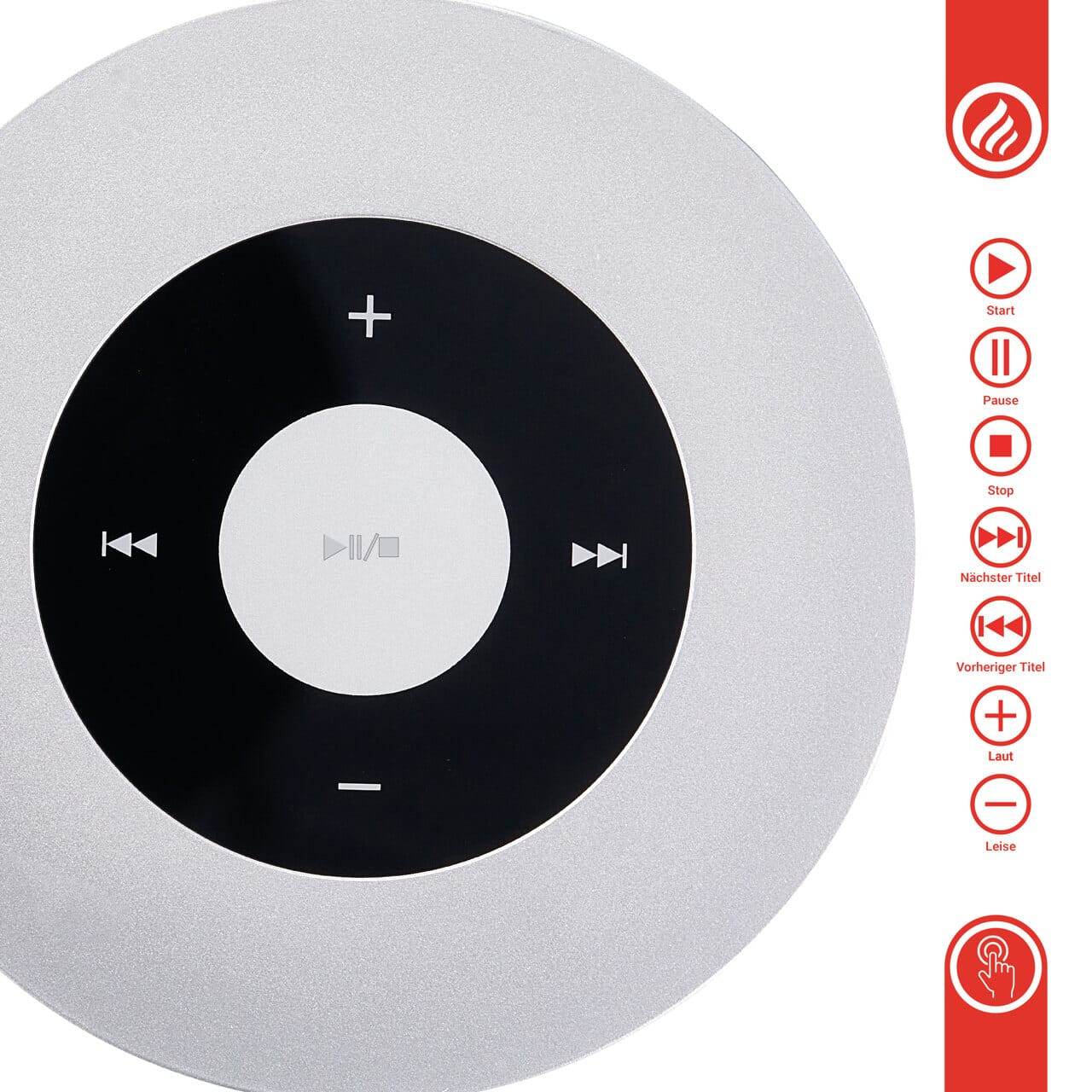 KAMINIO Knister Lautsprecher MORITZ - Soundbox Bluetooth Silber - Palo24