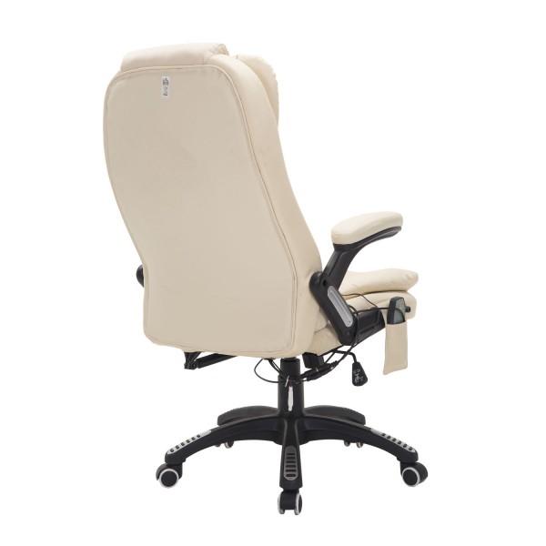 Bürosessel Massage und Wärmefunktion Gaming Stuhl Creme