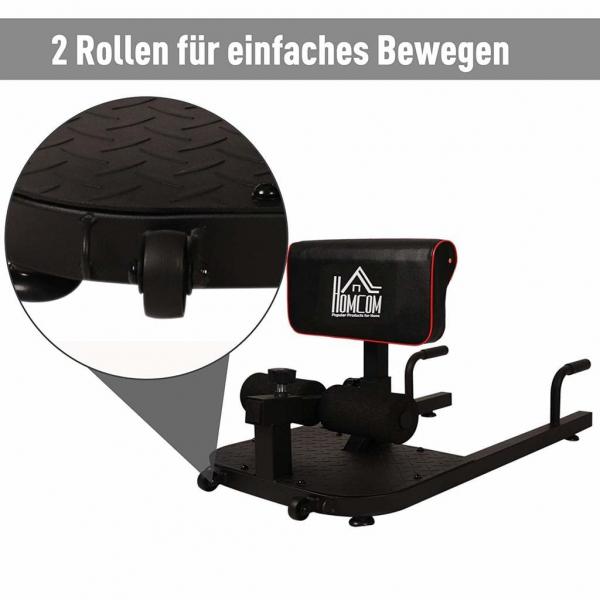 Kniebeugentrainer Beintrainer 3in1 Trainer verstellbar rollbar bis 120 kg Schwarz