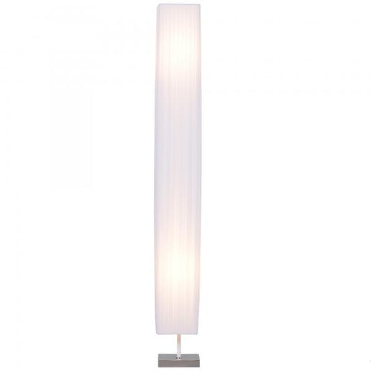 Lampadaire salon E27 acier inoxydable 120cm blanc