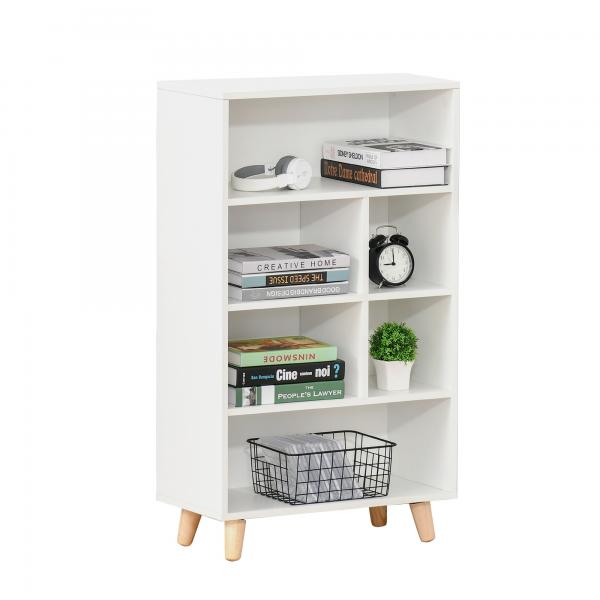 Libreria a 6 scomparti Bianco 60 cm x 30 cm x 103,3 cm