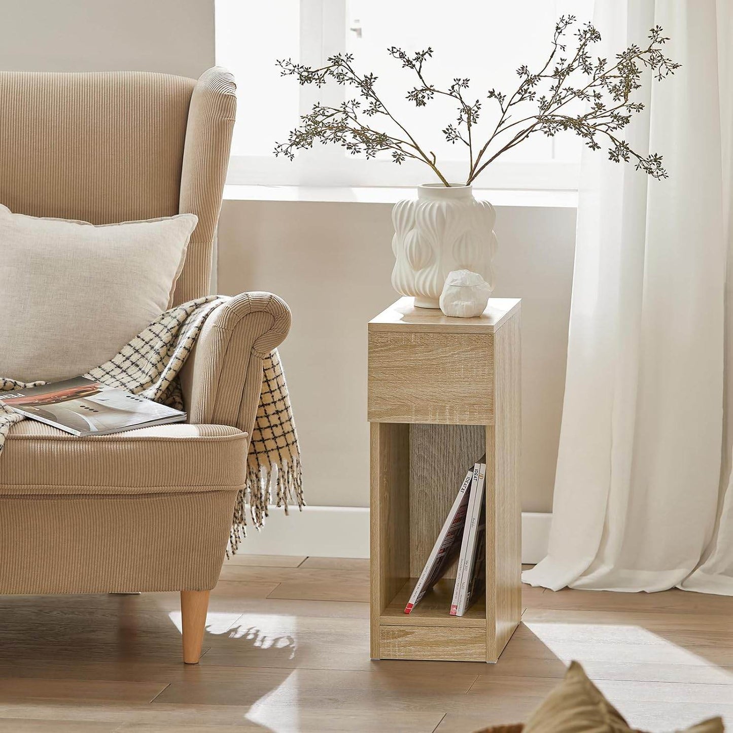 Nachttisch mit Schublade | Couchtisch | Sofatisch | Beistelltisch | FBT111-N - Palo24