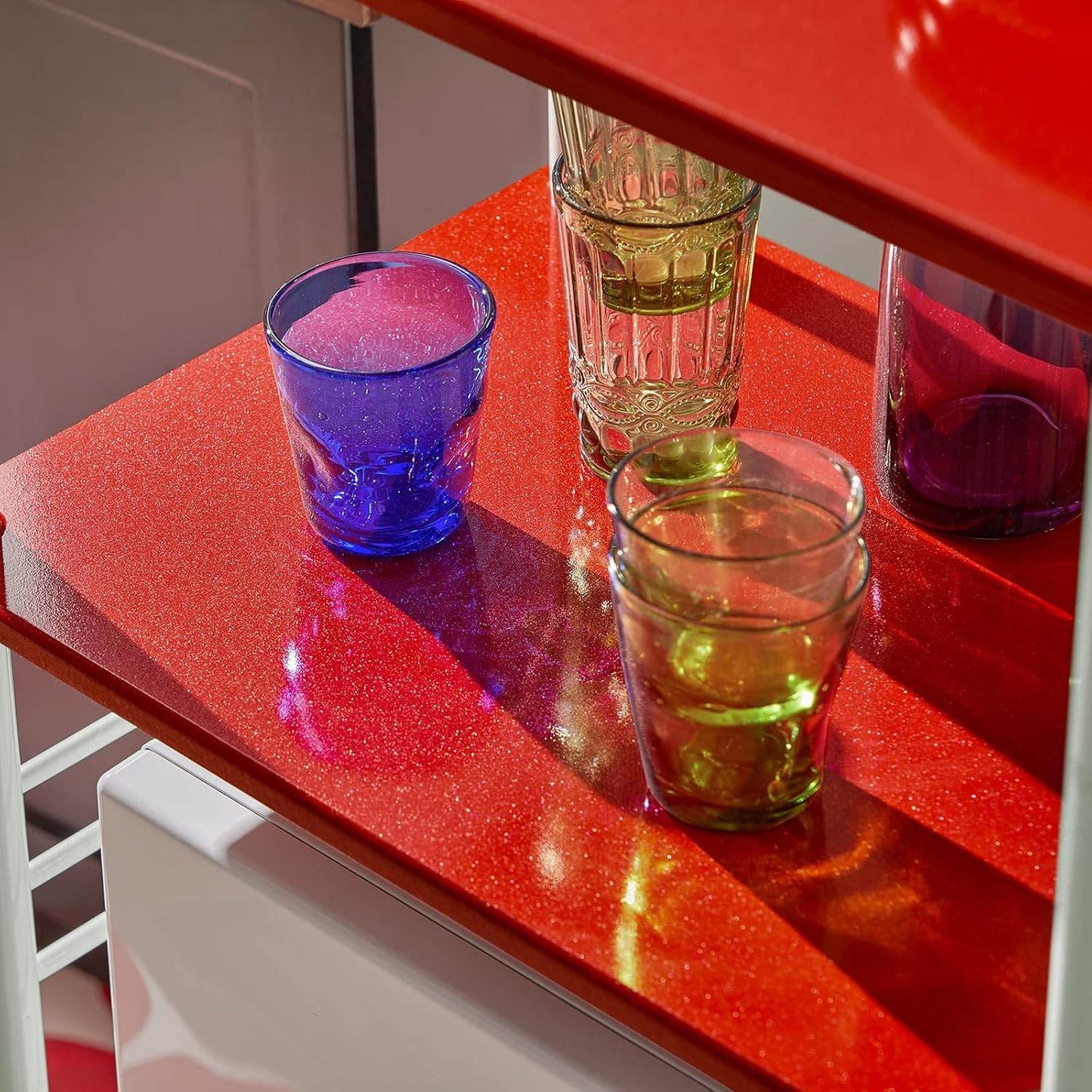 Mikrowellenschrank | Küchenschrank | Mehrzweckschrank Rot | FRG12-R - Palo24