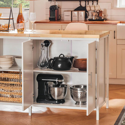 Kücheninsel | Sideboard | Küchenschrank | Kommode | Bartisch | Weiss-Natur - Palo24