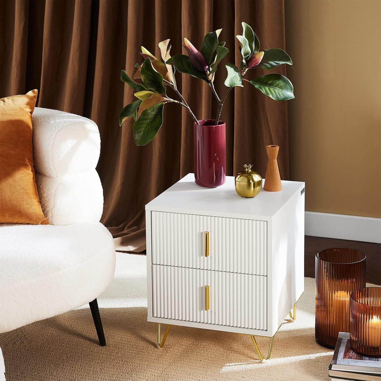 Nachttisch | Couchtisch | Sofatisch | Beistelltisch Weiss FBT115-W - Palo24