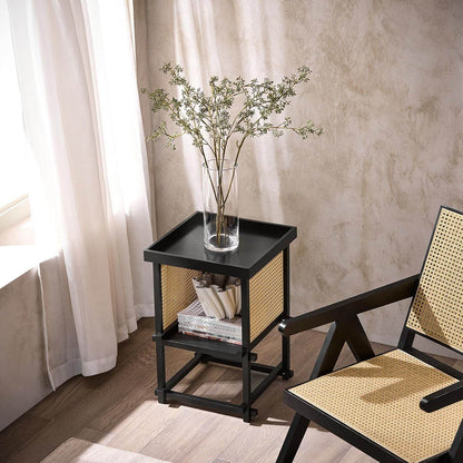 Beistelltisch mit Zapfenverbindungen | Couchtisch | Nachtschrank | Schwarz - Palo24