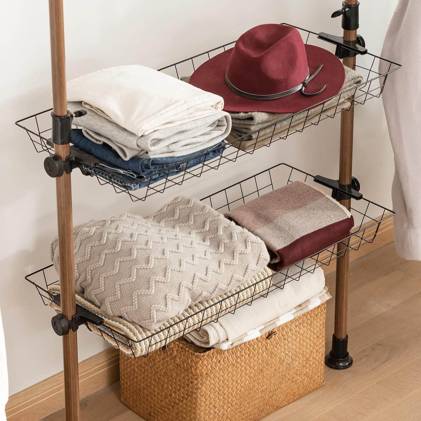 Teleskop Kleiderstange | Kleiderstangen System | Regalsystem | KLS04-BR - Palo24