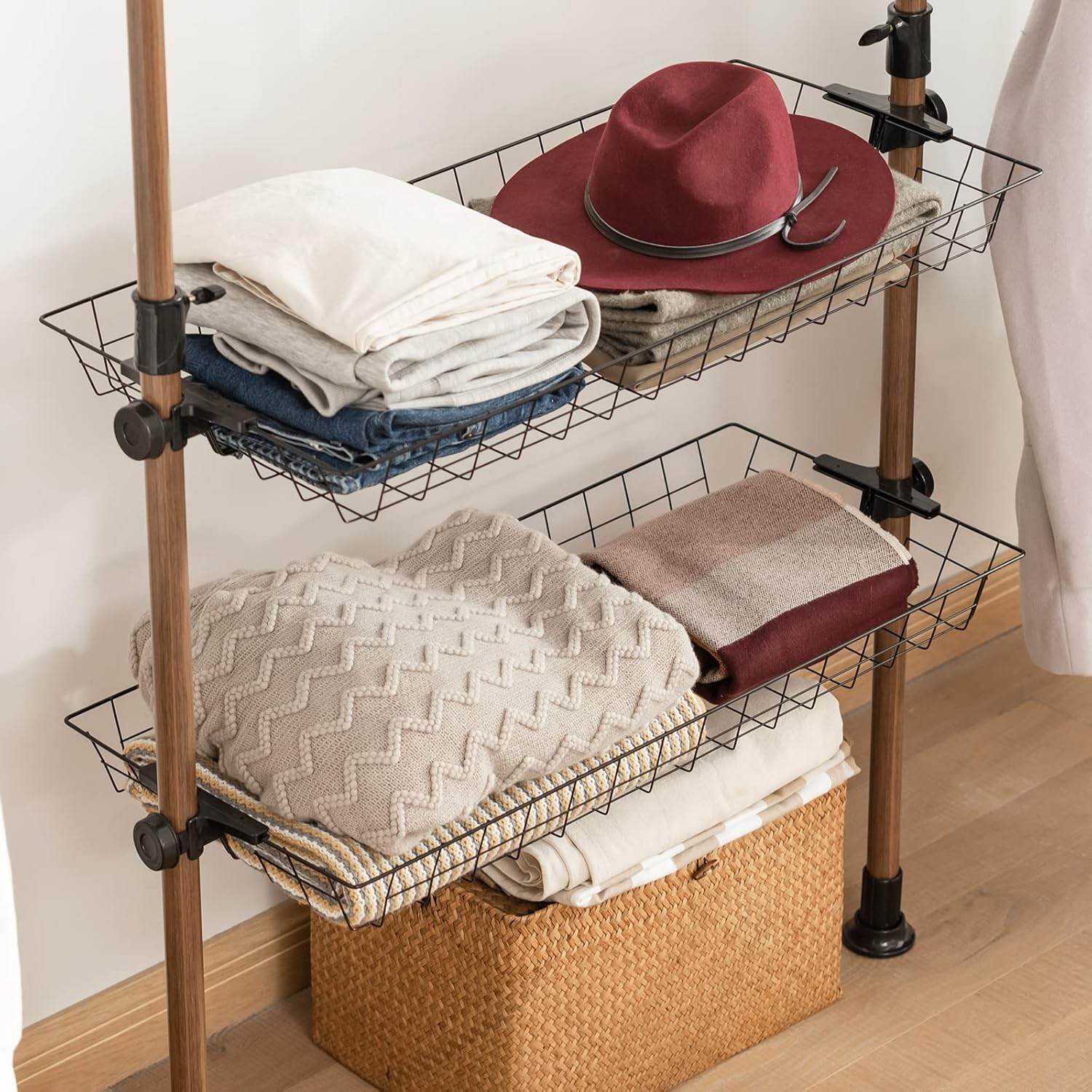 Teleskop Kleiderstange | Kleiderstangen System | Regalsystem | KLS04-BR - Palo24