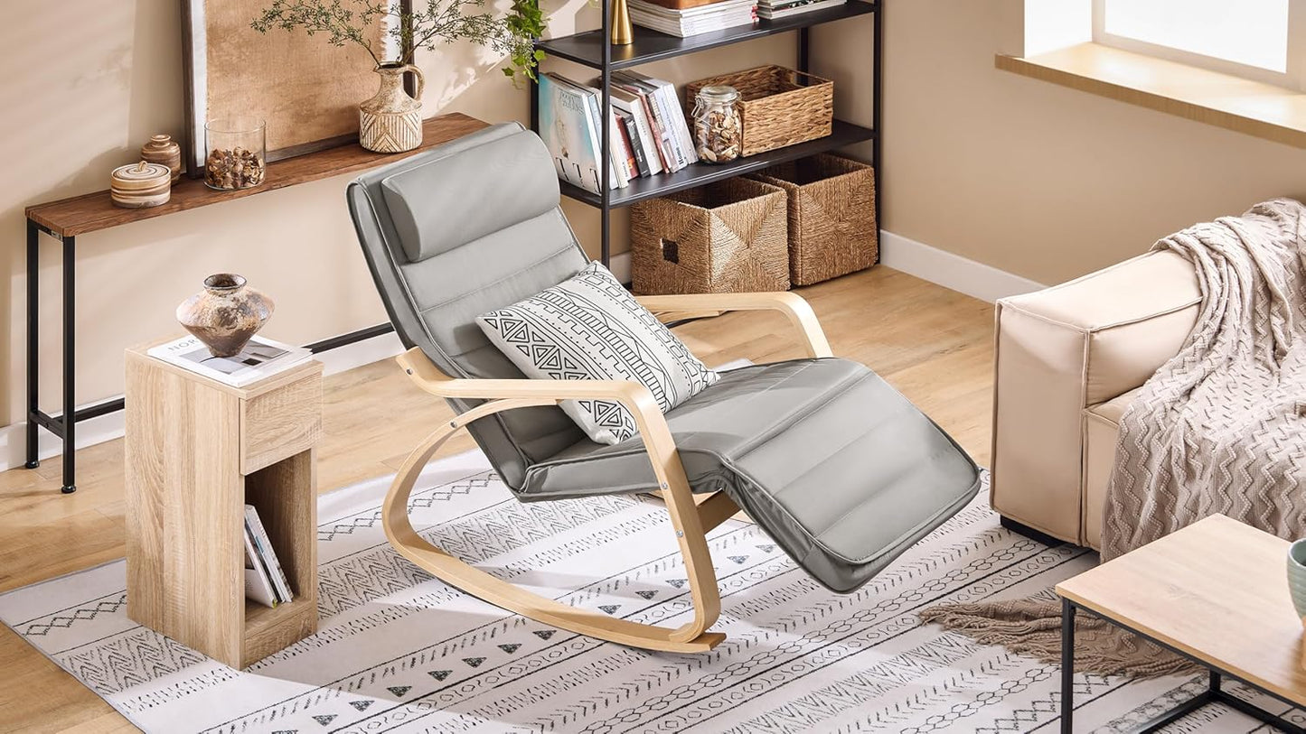 Schaukelstuhl | Stillstuhl | Schwingsessel grau | FST16-DG