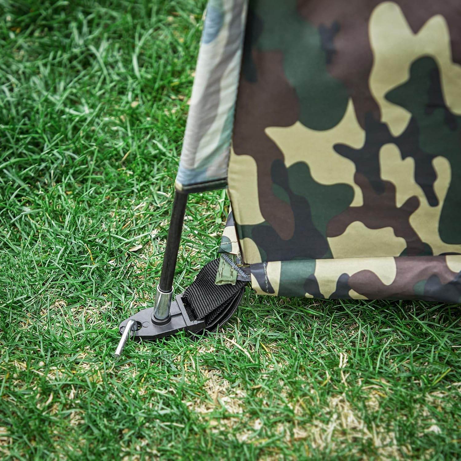 4in1-Zelt Mit Vorzelt Für 2 Personen Wurfzelt Feldbett Mit Campingliege Tarnfarbe - Palo24