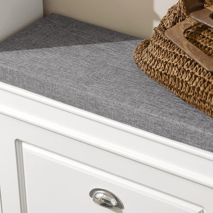 Schuhkipper | Schuhbank mit Klappe | Schuhschrank Weiss