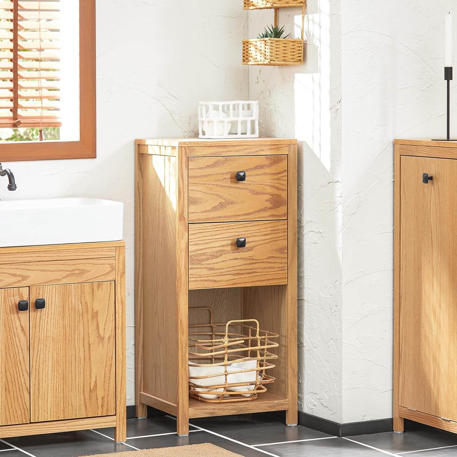 Badschrank Badkommode Flurschrank Natur BZR99-N - Palo24