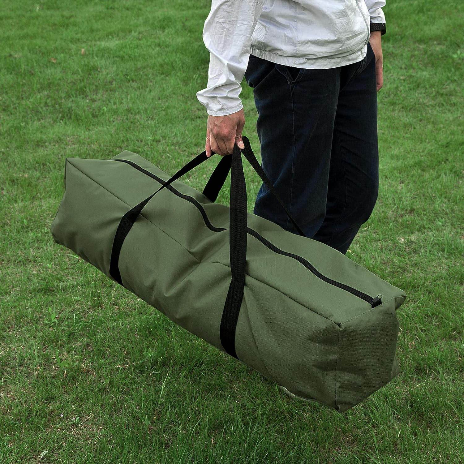 4in1-Zelt Für 1 Person Wurfzelt Feldbett Mit Campingliege Grün - Palo24