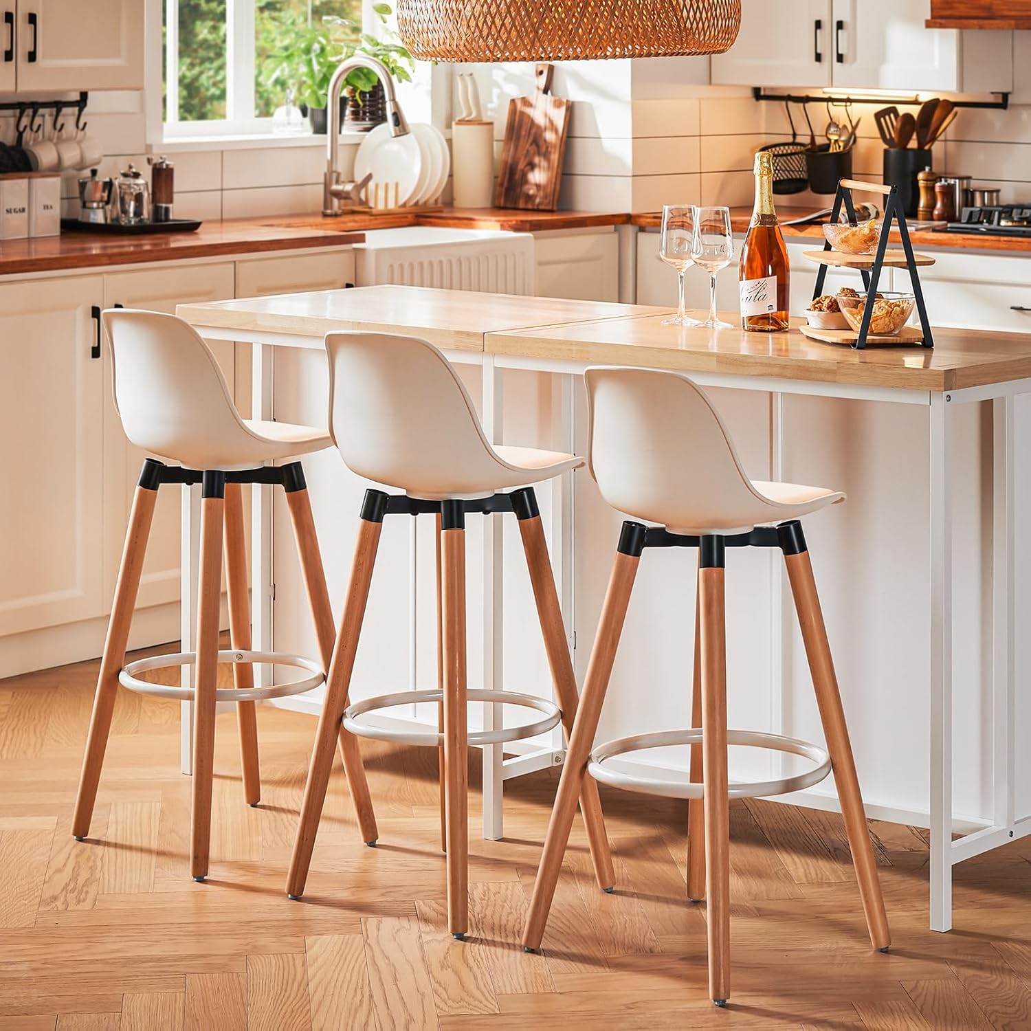 Kücheninsel | Sideboard | Küchenschrank | Kommode | Bartisch | Weiss-Natur - Palo24