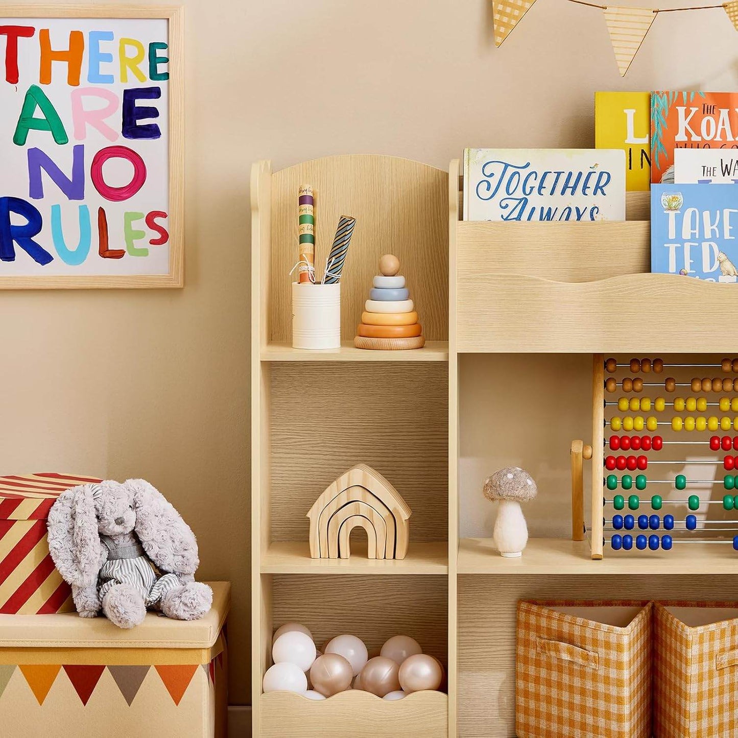 Aufbewahrungsregal | Bücherregal für Kinder | Natur - Palo24