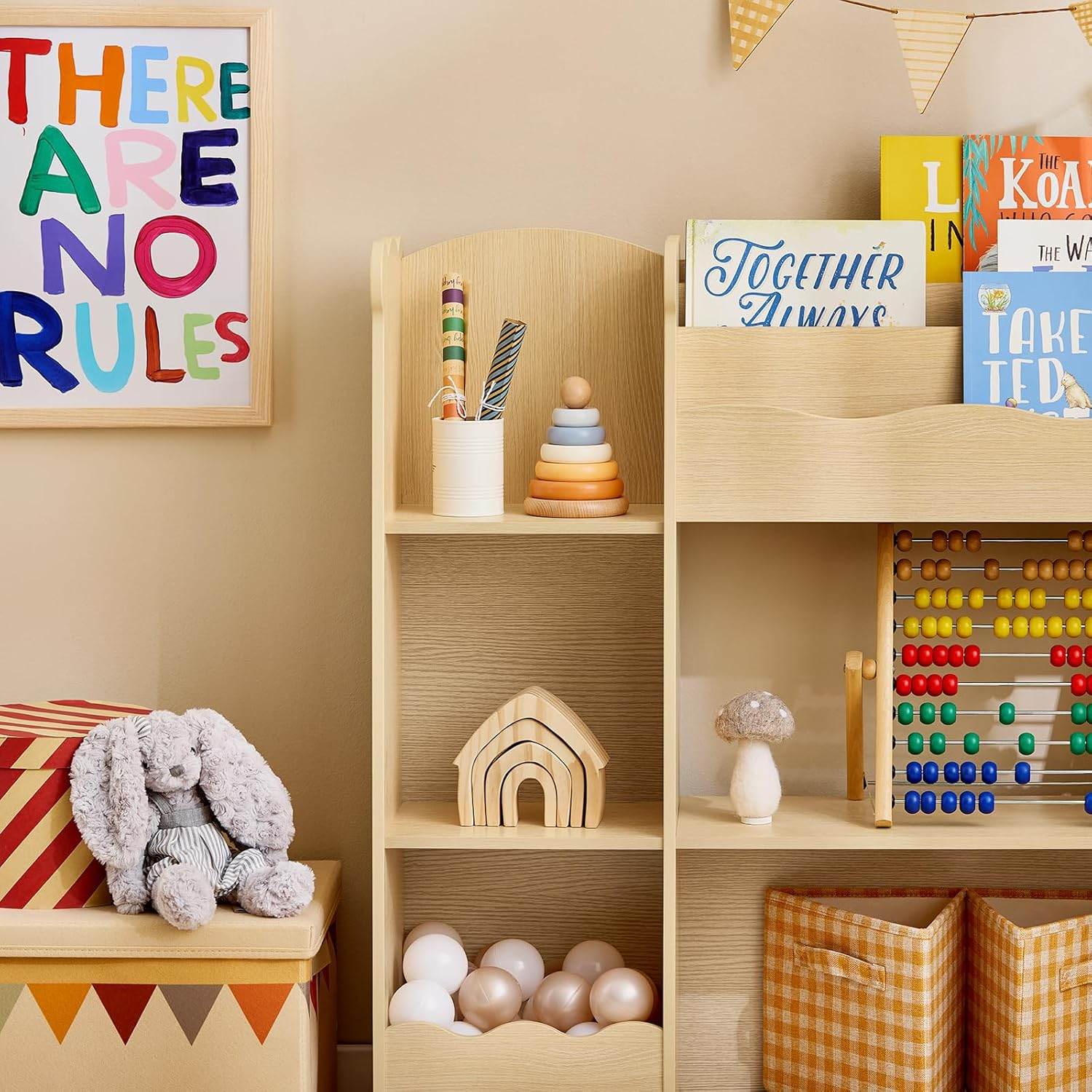 Aufbewahrungsregal | Bücherregal für Kinder | Natur - Palo24