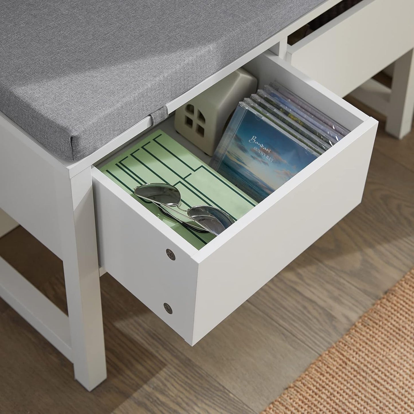 Sitzkommode | Sitzbank mit Stauraum | Schuhbank | Weiss FSR88-W - Palo24